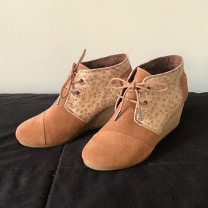 TOMS Sienna Brown Desert Wedge